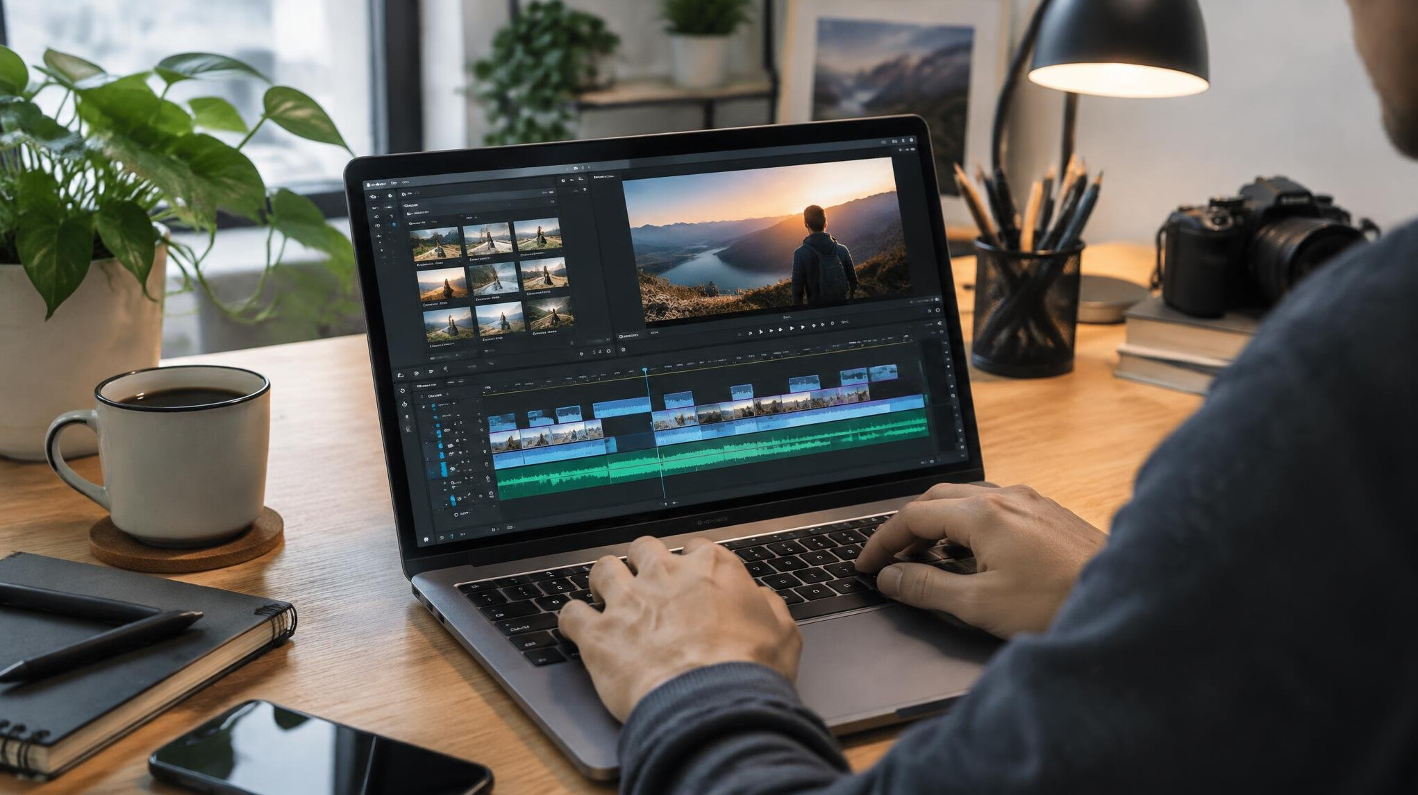 laptop screen showing video edit
