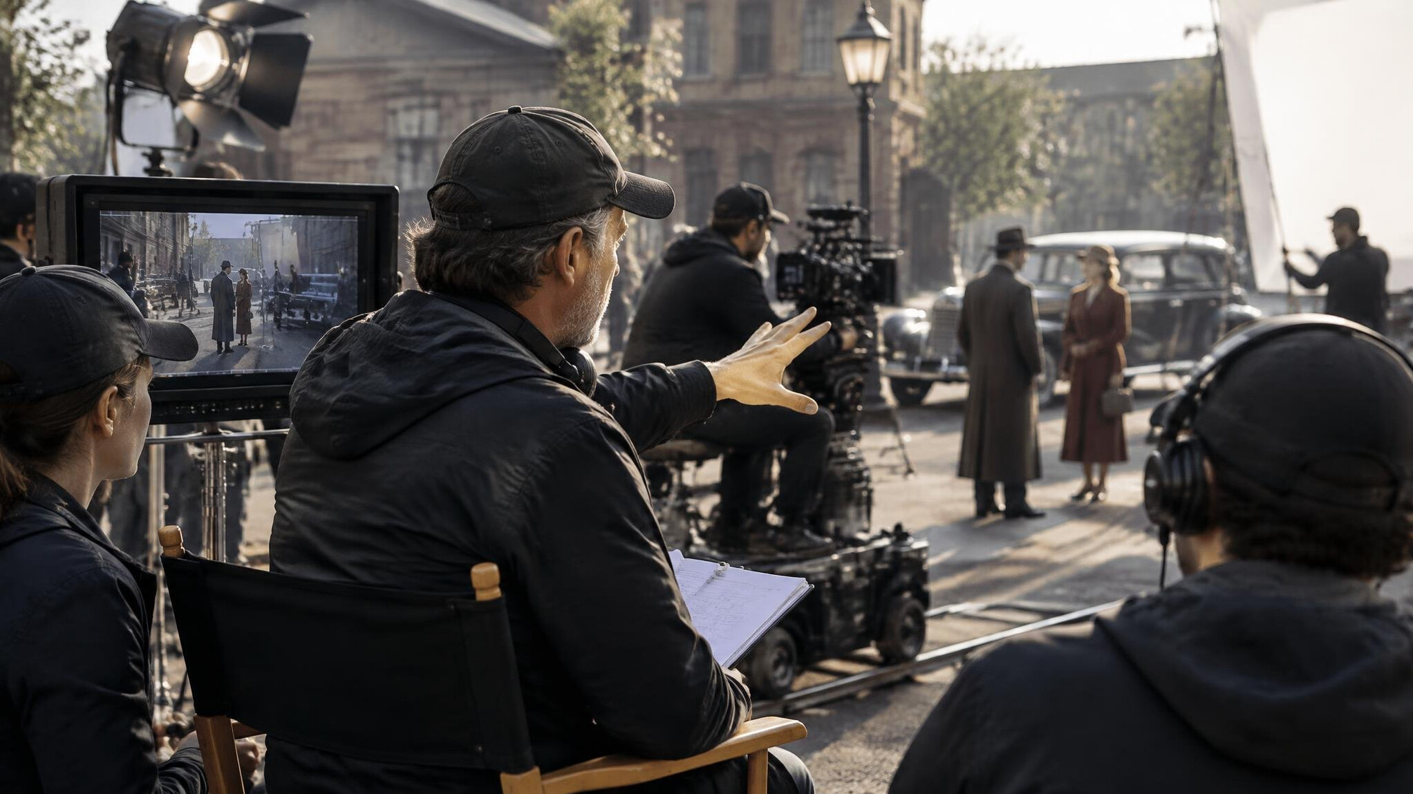 movie director planning scene