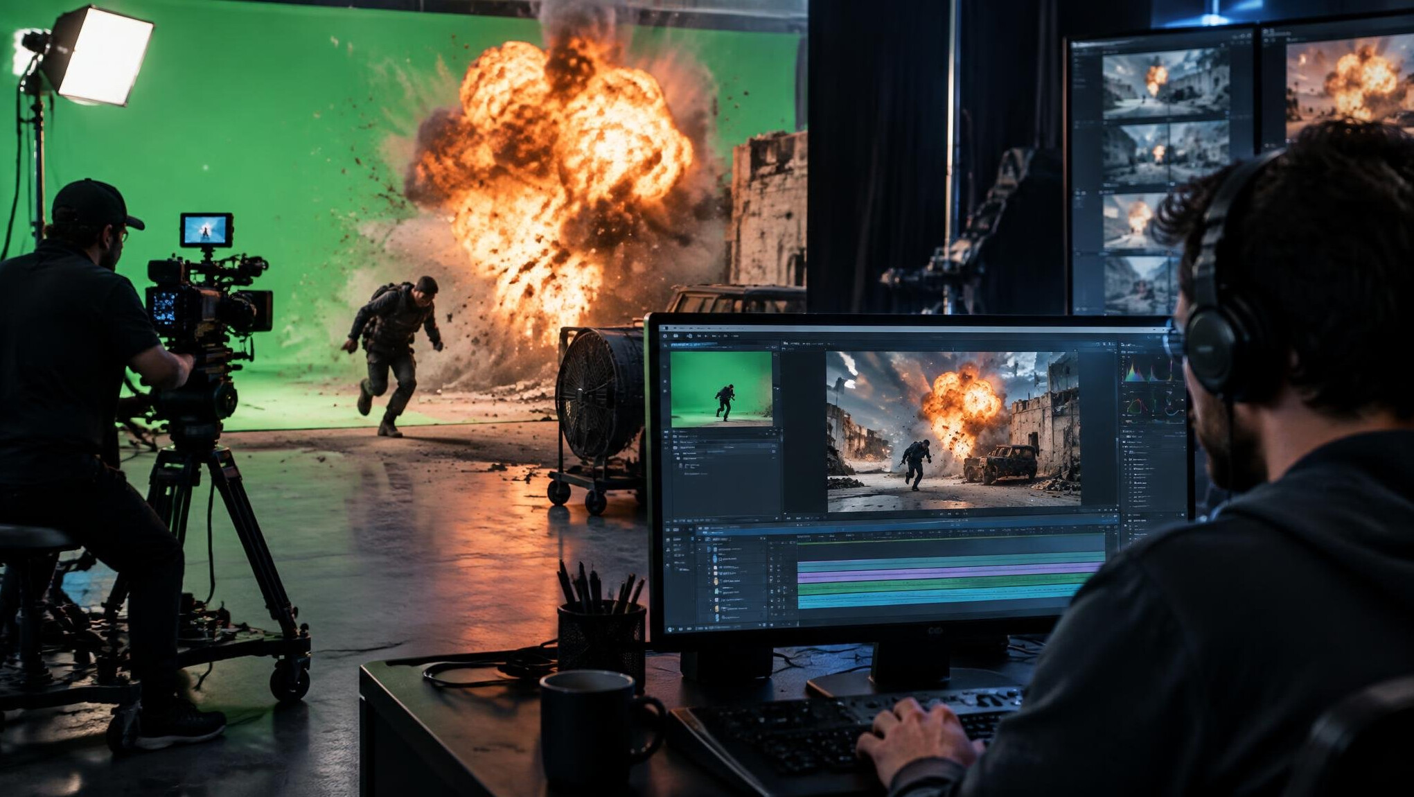 special effects explosion scene