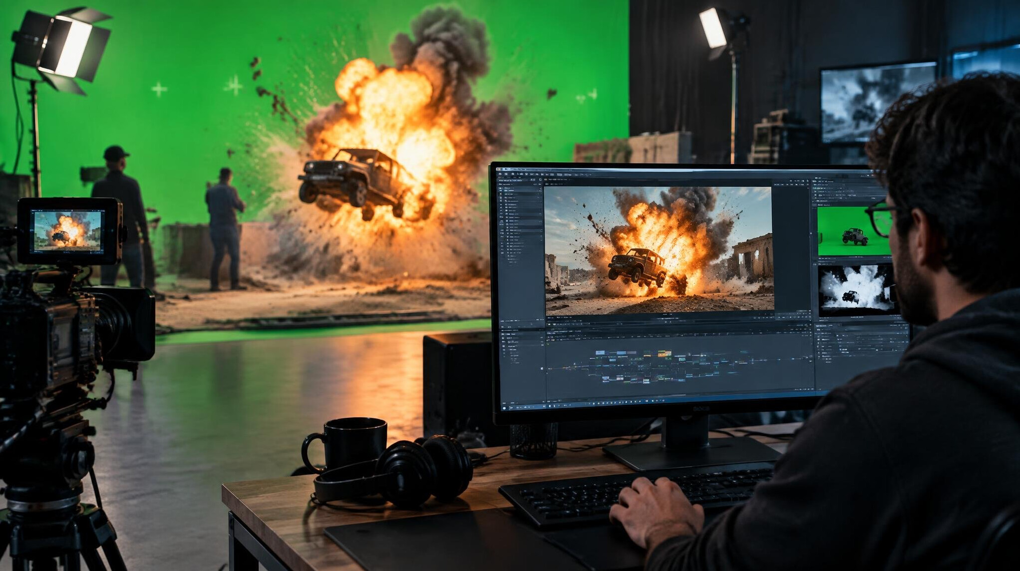 special effects explosion scene